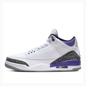 Nike Retro Dark Iris Koripallokengät Miesten Air Jordan 3 Valkoinen Violetit | JD-682AC