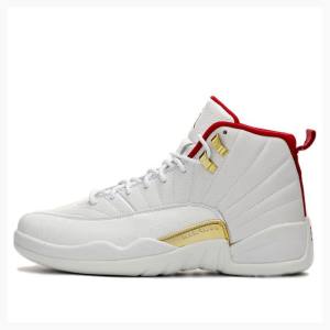 Nike Retro FIBA Koripallokengät Miesten Air Jordan 12 Valkoinen Punainen | JD-092WY