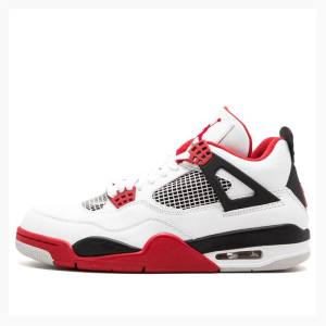Nike Retro Fire Koripallokengät Miesten Air Jordan 4 Valkoinen Punainen | JD-519VB