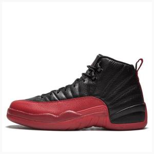 Nike Retro Flu Game Koripallokengät Miesten Air Jordan 12 Mustat Punainen | JD-230ZT
