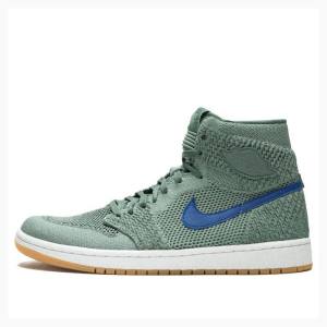 Nike Retro Flyknit Clay Koripallokengät Miesten Air Jordan 1 Vihreä | JD-504CW