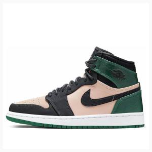 Nike Retro HI PRM Bio Koripallokengät Naisten Air Jordan 1 Pinkki Vihreä | JD-936KA