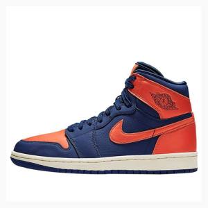 Nike Retro HI PRM Void Koripallokengät Naisten Air Jordan 1 Sininen Oranssi | JD-972VI