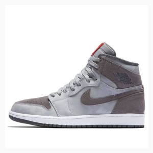 Nike Retro High Camo 3M Wolf Koripallokengät Naisten Air Jordan 1 Harmaat Ruskea | JD-260EF