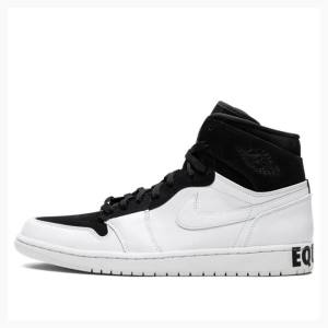 Nike Retro High Equality Koripallokengät Miesten Air Jordan 1 Mustat Valkoinen | JD-365LI