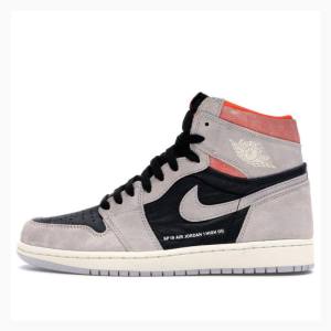Nike Retro High OG Crimson Koripallokengät Miesten Air Jordan 1 Harmaat Mustat | JD-806MD