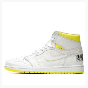Nike Retro High OG First Class Flight Koripallokengät Miesten Air Jordan 1 Valkoinen Keltainen | JD-942DI
