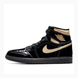Nike Retro High OG Metallic Koripallokengät Miesten Air Jordan 1 Mustat Kultaiset | JD-782WP
