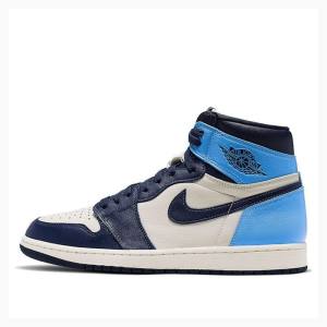 Nike Retro High OG UNC – Obsidian Koripallokengät Miesten Air Jordan 1 Sininen Mustat | JD-918MW