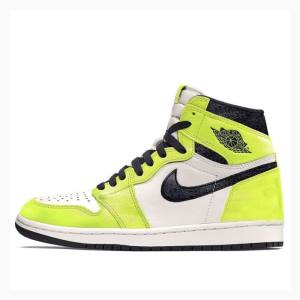 Nike Retro High OG Visionaire Koripallokengät Miesten Air Jordan 1 Valkoinen Mustat Vihreä | JD-679SB
