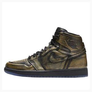 Nike Retro High OG Wings Koripallokengät Miesten Air Jordan 1 Kultaiset | JD-603BK
