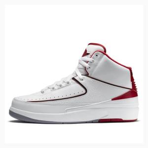 Nike Retro Koripallokengät Miesten Air Jordan 2 Valkoinen Punainen | JD-674MN