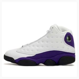 Nike Retro Lakers Koripallokengät Miesten Air Jordan 13 Valkoinen Violetit Mustat | JD-910IJ
