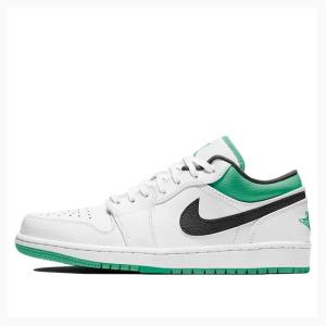 Nike Retro Low Tennarit Miesten Air Jordan 1 Valkoinen Vihreä Mustat | JD-295MZ