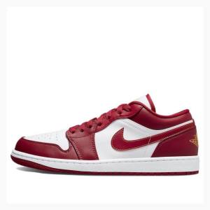 Nike Retro Low Tennarit Miesten Air Jordan 1 Valkoinen Punainen | JD-459UD