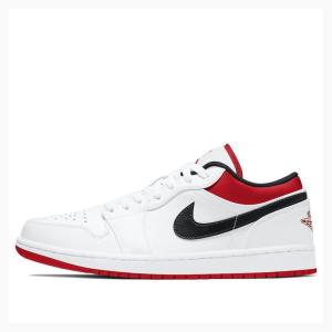 Nike Retro Low Tennarit Miesten Air Jordan 1 Valkoinen Punainen | JD-825GM