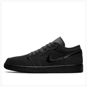 Nike Retro Low Triple Tennarit Miesten Air Jordan 1 Mustat | JD-710QA