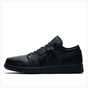 Nike Retro Low Triple Tennarit Miesten Air Jordan 1 Mustat | JD-759QT