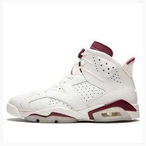 Nike Retro Maroon Koripallokengät Miesten Air Jordan 6 Valkoinen Punainen | JD-507WJ
