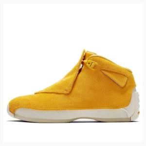 Nike Retro Mokka Koripallokengät Miesten Air Jordan 18 Keltainen | JD-087EX