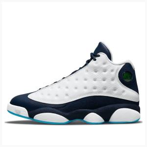 Nike Retro Obsidian powder Koripallokengät Miesten Air Jordan 13 Valkoinen Sininen | JD-528NP