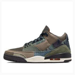 Nike Retro Patchwork Koripallokengät Miesten Air Jordan 3 Ruskea | JD-605QX