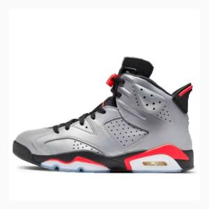 Nike Retro Reflective Infrared Koripallokengät Miesten Air Jordan 6 Hopea Mustat Punainen | JD-716FN