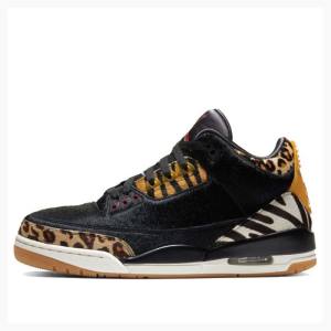 Nike Retro SE Animal Pack Koripallokengät Miesten Air Jordan 3 Mustat Ruskea | JD-068RN