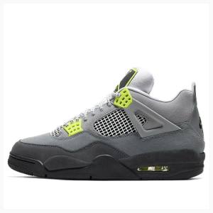 Nike Retro SE 'Neon 95' Neon Koripallokengät Miesten Air Jordan 4 Harmaat Vihreä | JD-509ER