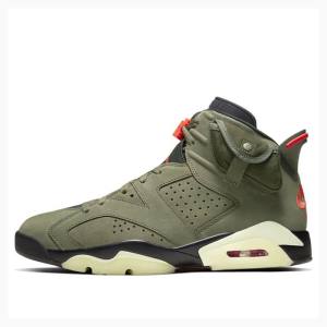 Nike Retro SP Travis Scott – Medium Koripallokengät Miesten Air Jordan 6 Oliivinvihreä | JD-485VD