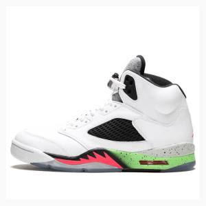 Nike Retro Space Jam Koripallokengät Miesten Air Jordan 5 Valkoinen Punainen Vihreä | JD-035MZ