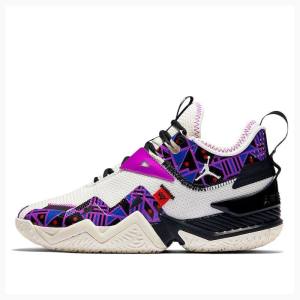 Nike Westbrook One Take Quai 54 Koripallokengät Naisten Air Jordan Valkoinen Mustat Violetit | JD-412PT