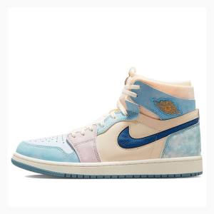 Nike Zoom CMFT Celestine Blue Sail Koripallokengät Miesten Air Jordan 1 Sininen Valkoinen | JD-871EM