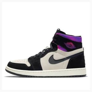 Nike Zoom CMFT PSG PSG Koripallokengät Miesten Air Jordan 1 Violetit Mustat | JD-436ZH