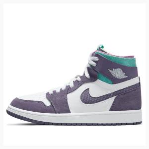 Nike Zoom Mukavuus Tropical Twist Koripallokengät Miesten Air Jordan 1 Valkoinen Violetit | JD-318MF