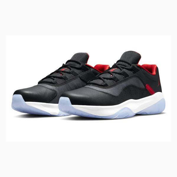 Nike CMFT Low Bred Tennarit Miesten Air Jordan 11 Mustat Valkoinen Punainen | JD-720QW
