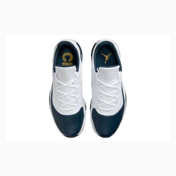 Nike CMFT Low Michigan Armory Tennarit Miesten Air Jordan 11 Valkoinen Laivastonsininen | JD-490MH