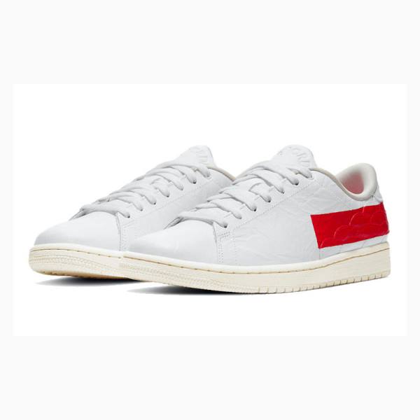 Nike Centre Court Banned Koripallokengät Miesten Air Jordan 1 Valkoinen Punainen | JD-094DR