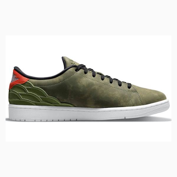 Nike Centre Court Koripallokengät Miesten Air Jordan 1 Oliivinvihreä Vihreä | JD-086DW