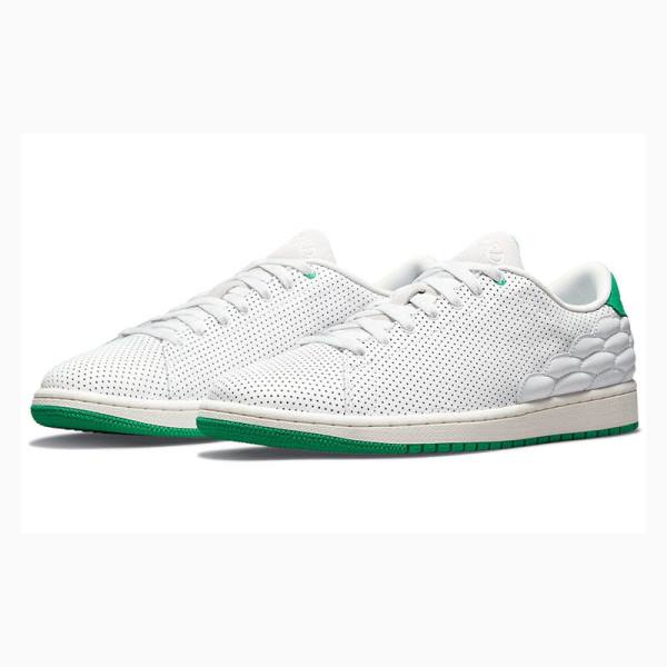 Nike Centre Court Koripallokengät Miesten Air Jordan 1 Valkoinen Vihreä | JD-387BT