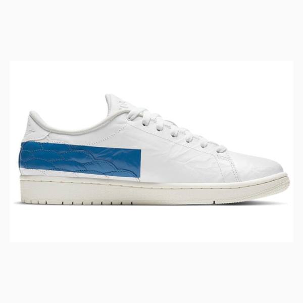 Nike Centre Court Koripallokengät Miesten Air Jordan 1 Valkoinen Sininen | JD-847LE