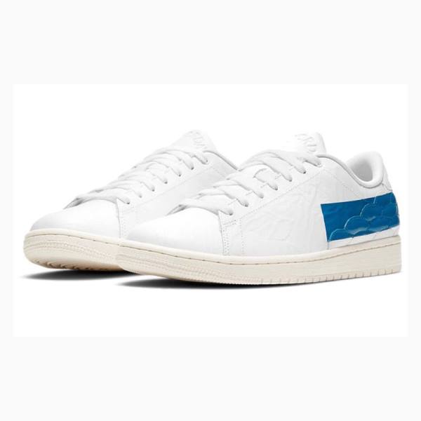 Nike Centre Court Koripallokengät Miesten Air Jordan 1 Valkoinen Sininen | JD-847LE