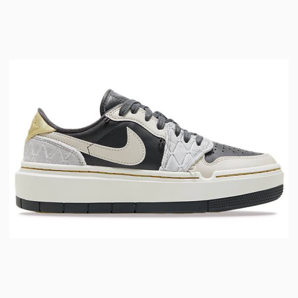 Nike Elevate Low SE Anthracite Tennarit Naisten Air Jordan 1 Valkoinen Mustat | JD-672SD