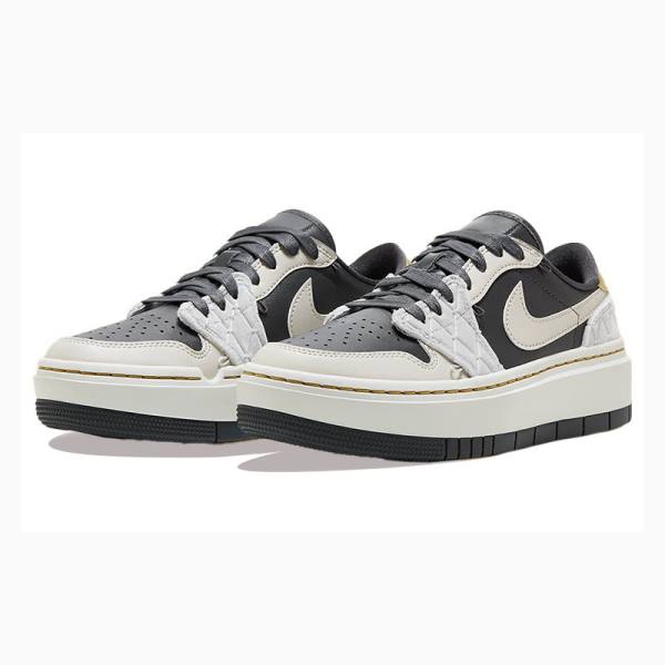 Nike Elevate Low SE Anthracite Tennarit Naisten Air Jordan 1 Valkoinen Mustat | JD-672SD