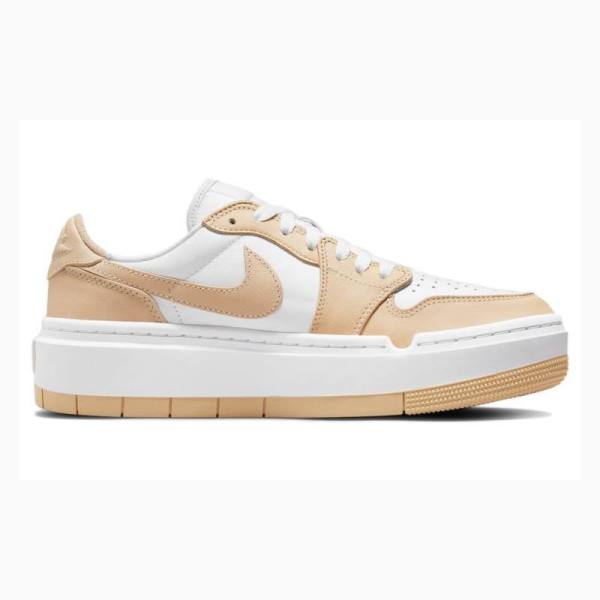 Nike Elevate Low SE Onyx Tennarit Naisten Air Jordan 1 Valkoinen Khaki | JD-203DU