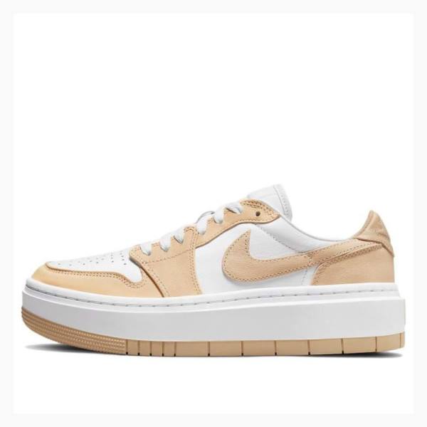 Nike Elevate Low SE Onyx Tennarit Naisten Air Jordan 1 Valkoinen Khaki | JD-203DU