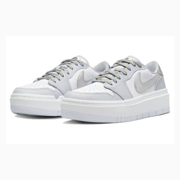 Nike Elevate Low SE Tear Away Tennarit Naisten Air Jordan 1 Valkoinen Pinkki | JD-659CS
