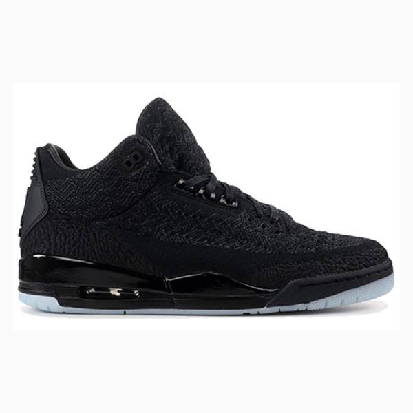 Nike Flyknit Anthracite Koripallokengät Miesten Air Jordan 3 Mustat | JD-560WZ