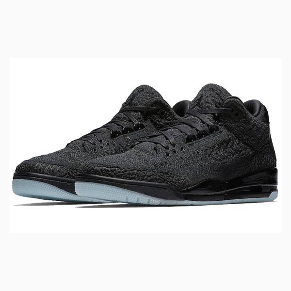 Nike Flyknit Anthracite Koripallokengät Miesten Air Jordan 3 Mustat | JD-560WZ