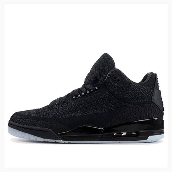 Nike Flyknit Anthracite Koripallokengät Miesten Air Jordan 3 Mustat | JD-560WZ